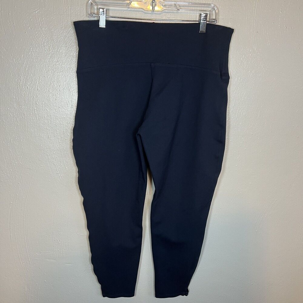 SPANX On The Go Slim Straight Ankle Pants Navy Blue 1X Petite